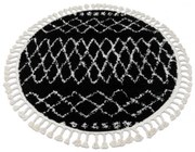 Koberec BERBER ETHNIC G3802 kruh čierny / biely Fredzle berber marokánsky