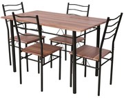 Kovový jedálenský stôl so 4 stoličkami