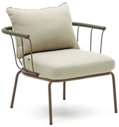 Svetlozelené kovové záhradné kreslo Salguer - Kave Home