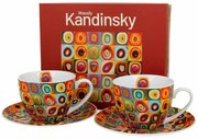 Porcelánová šálka s podšálkou Kandinskij Squares 270 ml sada 2ks