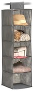 Zeller Present Závesný organizér do skrine, 5 políc, sivý NON-W