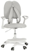 Tempo Kondela Rastúca stolička s podnožou a trakmi, sivá/biela, ANAIS