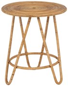Ratanový okrúhly odkladací stolík ø 60 cm – Ixia
