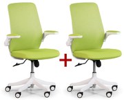Kancelárska stolička so sieťovaným operadlom BUTTERFLY 1+1 ZADARMO, zelená