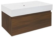 Kúpeľňová skrinka s umývadlom SAT B-Way 80x30x45 cm matný orech BWAY80NUTU2