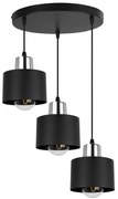 Závesné svietidlo Panta, 3x čierne kovové tienidlo, o, ch