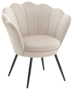 LuxuryForm DESIGN Kreslo FREY VELUR s čiernymi nohami - latte
