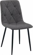 Tmavosivá stolička LIBRA STONE GREY s čiernymi nohami