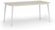 Rokovací stôl PRIMO OMEGA, 1600 x 800 mm, biela podnož, breza
