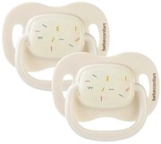 Cumlík silikónový symetrický svietiaci 2ks 6m+ Sand