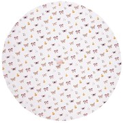 Balvnená okrúhla utierka s motýlikmi Butterfly Paradise - Ø 80 cm