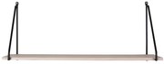 Čierna polica z masívu pavlovnia Arnhem - House Nordic