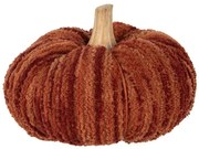 Tmavo tehlová látková dekorácia tekvice Pumpkin - Ø 15*12 cm