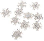 Sada vianočných ozdôb Snehová vločka, 8 ks,polyrezín