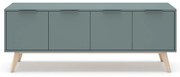 TV stolík sivozelený 140x53x40 cm Pisco – Marckeric