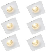 Sada 6 zapustených bodových svetiel biela 12 cm okrúhla - Gypsy Stucco