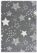 Detský koberec Hviezdy Anime 9387 sivý