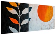 Obraz - Abstrakcia rastliny a slnka (120x50 cm)