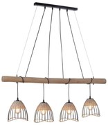 Leuchten Direkt 11156-79 - Luster na lanku REED 4xE27/60W/230V