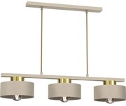 Luster na lanku MARTI 3xE27/15W/230V béžová/zlatá