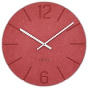 Drevené hodiny LAVVU Natur LCT5023, červena 34cm
