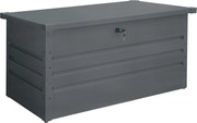 Kovový záhradný úložný box BestBerg ZBK-400A / 400 l / 132 x 62 x 62 cm / šedá
