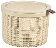 Curver Košík Jute guľatý krémovo biela