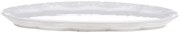 Porcelánový servírovací oválny podnos s čipkou Provence lace - 24*13 cm