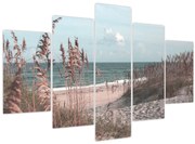 Obraz - Ružová pláž (150x105 cm)