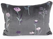 Obliečka na vankúš mikroplyš Exclusive 50 × 70 cm - Vlčie maky tmavo šedé