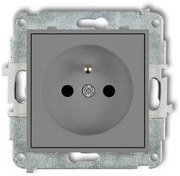 Zásuvka jednoduchá Z/U sivá mat 27MGP-1ZP