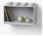 Detská sivá nástenná polica LEGO® Brick 8