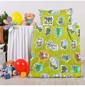 Obliečky detské Jungle zelené EMI, Detský set 90x130 + 45x65