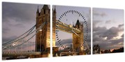 Obrázok - Tower Bridge v noci (s hodinami) (90x30 cm)