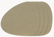 Asymetrické kožené prestierania Curve, 4 ks