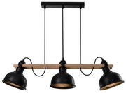 Luster na lanku RENO 3xE27/40W/230V čierna/hnedá