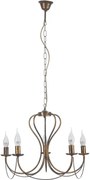 ONLI - Luster na reťazi CANDELA 5xE14/6W/230V bronzová