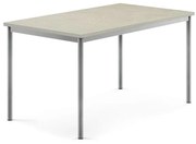 Stôl SONITUS, 1400x800x720 mm, linoleum - svetlošedá, strieborná