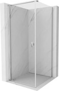 Mexen Mist-B, 1-krídlový výklopný sprchový kút 70 x 70 cm, číre sklo, chrómový profil, 8A2T-070-070-01-00