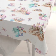 Biante Detský bavlnený obdĺžnikový obrus Sandra SA-567 Morské víly a kráľovstvo na bielom 50x100 cm