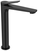 Invena Alonia, vysoká umývadlová batéria h-289, čierna lesklá, INV-BU-70-W04-V