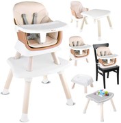 Stolička na kŕmenie Set 6v1 ZA4142 – béžová