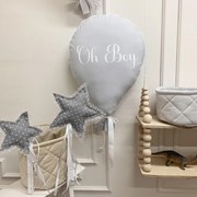 Bavlnený dekoračný vankúš Balón - s menom
