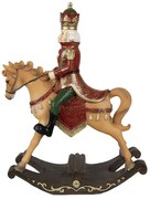 Vianočné dekorácie Luskáčik na hojdacom koníkovi - 22*9*29 cm