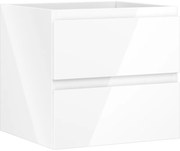 Mexen Orio, kúpeľňová skrinka 50 cm, 2 zásuvky, biela lesklá, 91A10-05047-2-BFF00