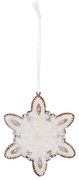 Závesná dekorácia perníková vločka Frosted Ginger - 9*1*10 cm