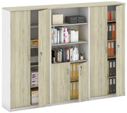 Zostava skríň MIRELLI, Typ VII - biela/dub sonoma