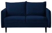 Tmavomodrá zamatová pohovka 138 cm Juli – Ropez