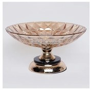 Dekoračný podnos pr. 29,5 cm hnedá/dymová