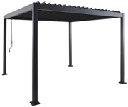 Sunfun Milos Pergola s nastaviteľnou strechou, pôdorysný rozmer: 3 × 3 m, výška: 2,36 m, antracit